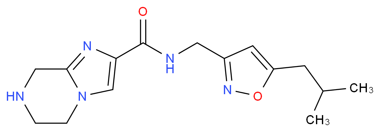 N-[(5-isobutyl-3-isoxazolyl)methyl]-5,6,7,8-tetrahydroimidazo[1,2-a]pyrazine-2-carboxamide_Molecular_structure_CAS_)