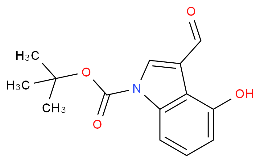 1-Boc-3-Formyl-4-hydroxyindole_Molecular_structure_CAS_404888-00-2)