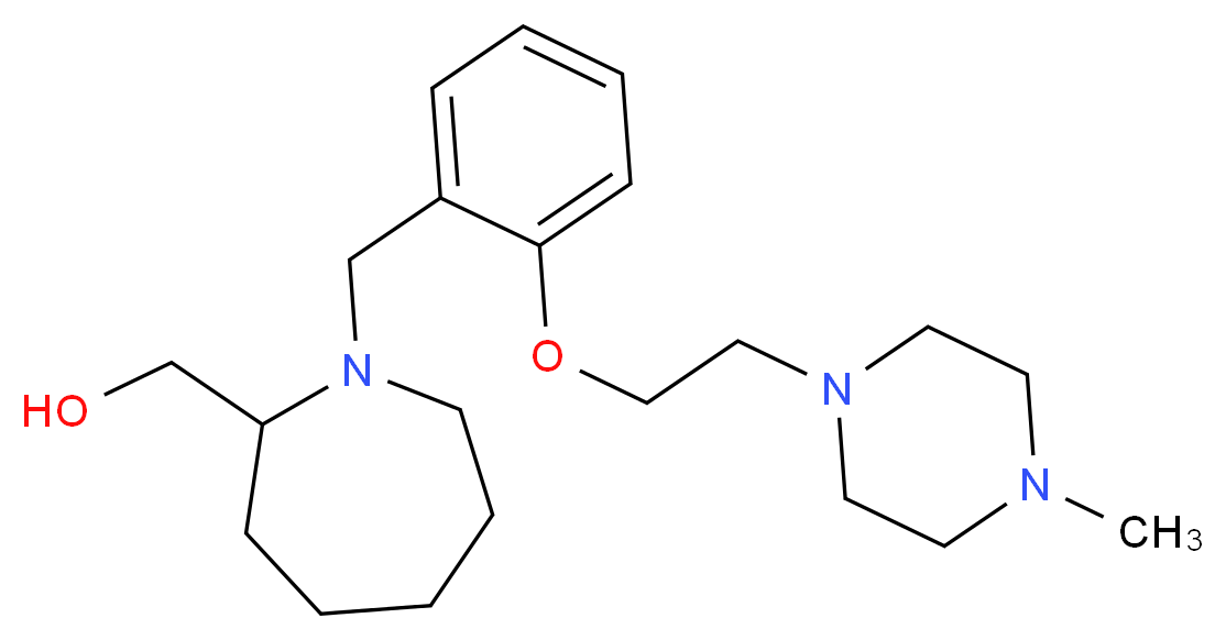 (1-{2-[2-(4-methylpiperazin-1-yl)ethoxy]benzyl}azepan-2-yl)methanol_Molecular_structure_CAS_)