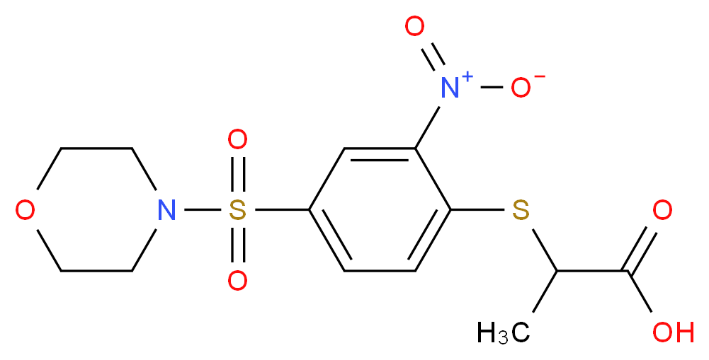 2-{[4-(morpholin-4-ylsulfonyl)-2-nitrophenyl]thio}propanoic acid_Molecular_structure_CAS_)