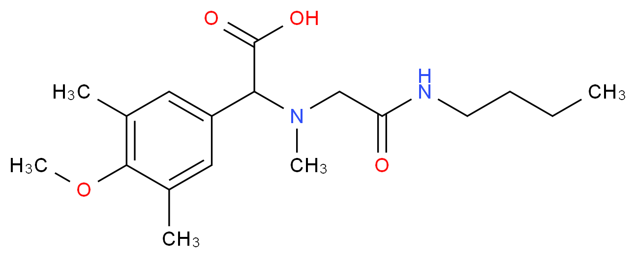 [[2-(butylamino)-2-oxoethyl](methyl)amino](4-methoxy-3,5-dimethylphenyl)acetic acid_Molecular_structure_CAS_)