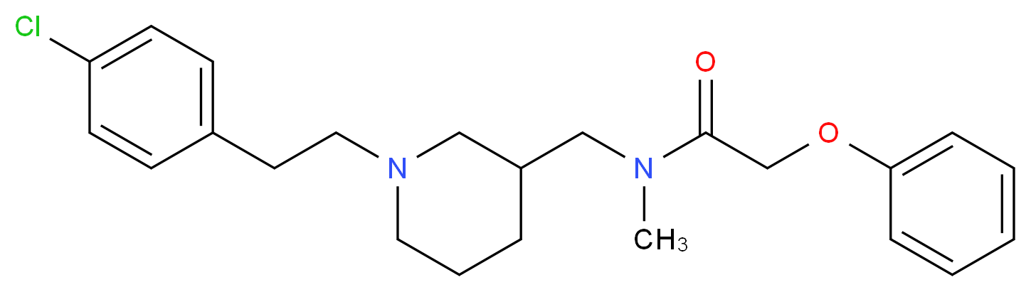 N-({1-[2-(4-chlorophenyl)ethyl]-3-piperidinyl}methyl)-N-methyl-2-phenoxyacetamide_Molecular_structure_CAS_)