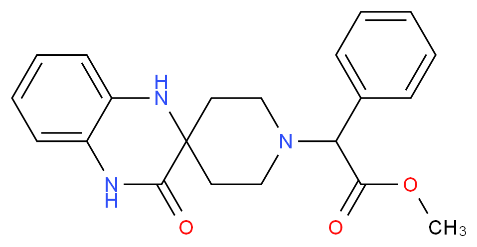 methyl (3'-oxo-3',4'-dihydro-1H,1'H-spiro[piperidine-4,2'-quinoxalin]-1-yl)(phenyl)acetate_Molecular_structure_CAS_)