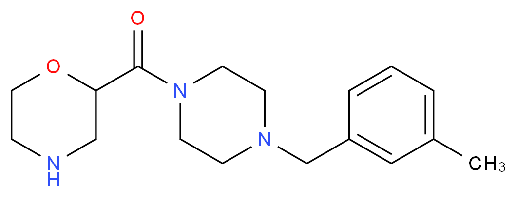 2-{[4-(3-methylbenzyl)-1-piperazinyl]carbonyl}morpholine_Molecular_structure_CAS_)