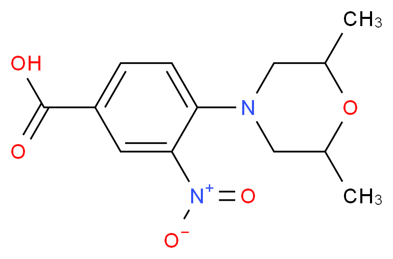 4-(2,6-Dimethylmorpholin-4-yl)-3-nitrobenzoic acid_Molecular_structure_CAS_942474-64-8)