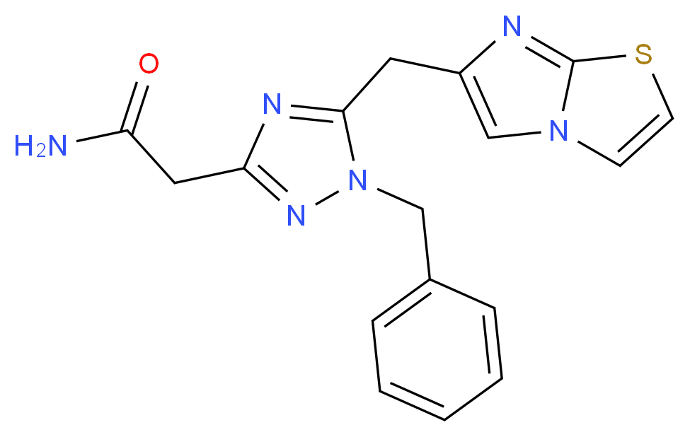 2-[1-benzyl-5-(imidazo[2,1-b][1,3]thiazol-6-ylmethyl)-1H-1,2,4-triazol-3-yl]acetamide_Molecular_structure_CAS_)