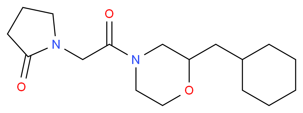 1-{2-[2-(cyclohexylmethyl)-4-morpholinyl]-2-oxoethyl}-2-pyrrolidinone_Molecular_structure_CAS_)