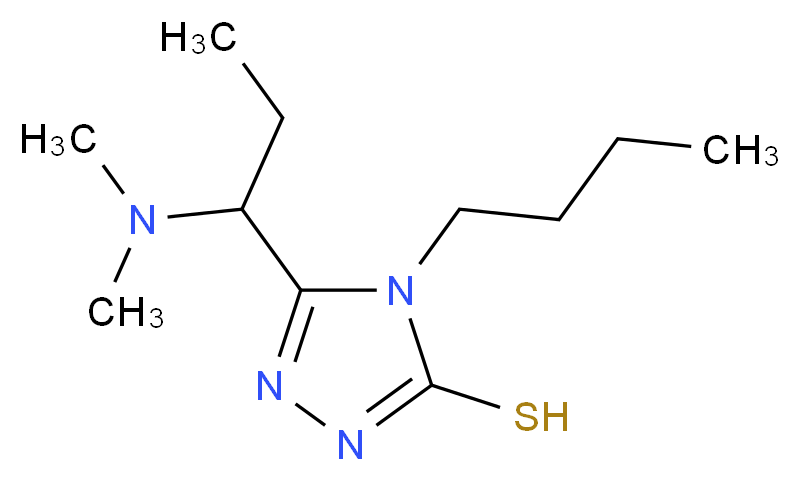 4-butyl-5-[1-(dimethylamino)propyl]-4H-1,2,4-triazole-3-thiol_Molecular_structure_CAS_)