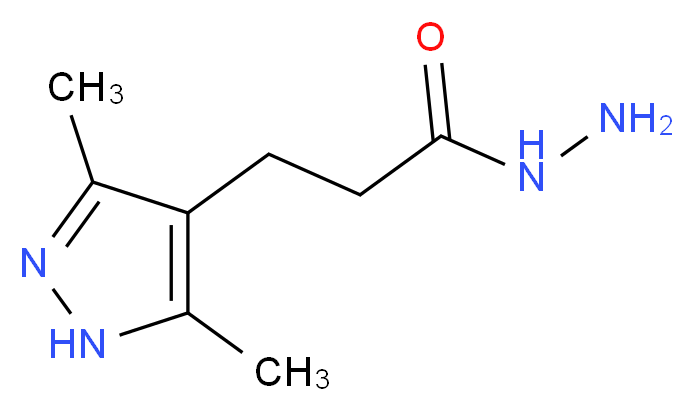 3-(3,5-Dimethyl-1H-pyrazol-4-yl)propanohydrazide_Molecular_structure_CAS_)
