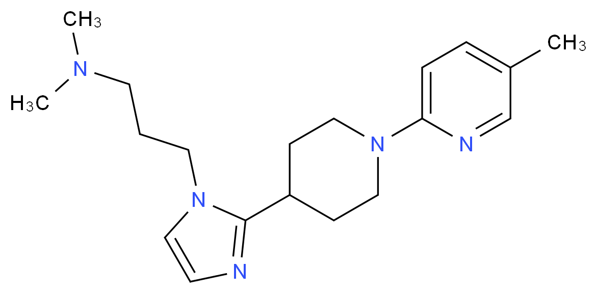 N,N-dimethyl-3-{2-[1-(5-methylpyridin-2-yl)piperidin-4-yl]-1H-imidazol-1-yl}propan-1-amine_Molecular_structure_CAS_)