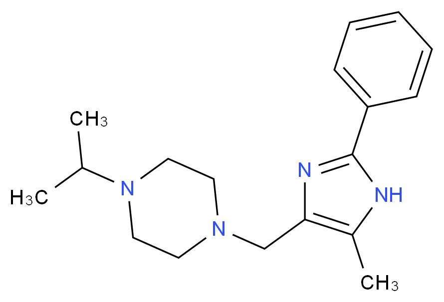 1-isopropyl-4-[(5-methyl-2-phenyl-1H-imidazol-4-yl)methyl]piperazine_Molecular_structure_CAS_)