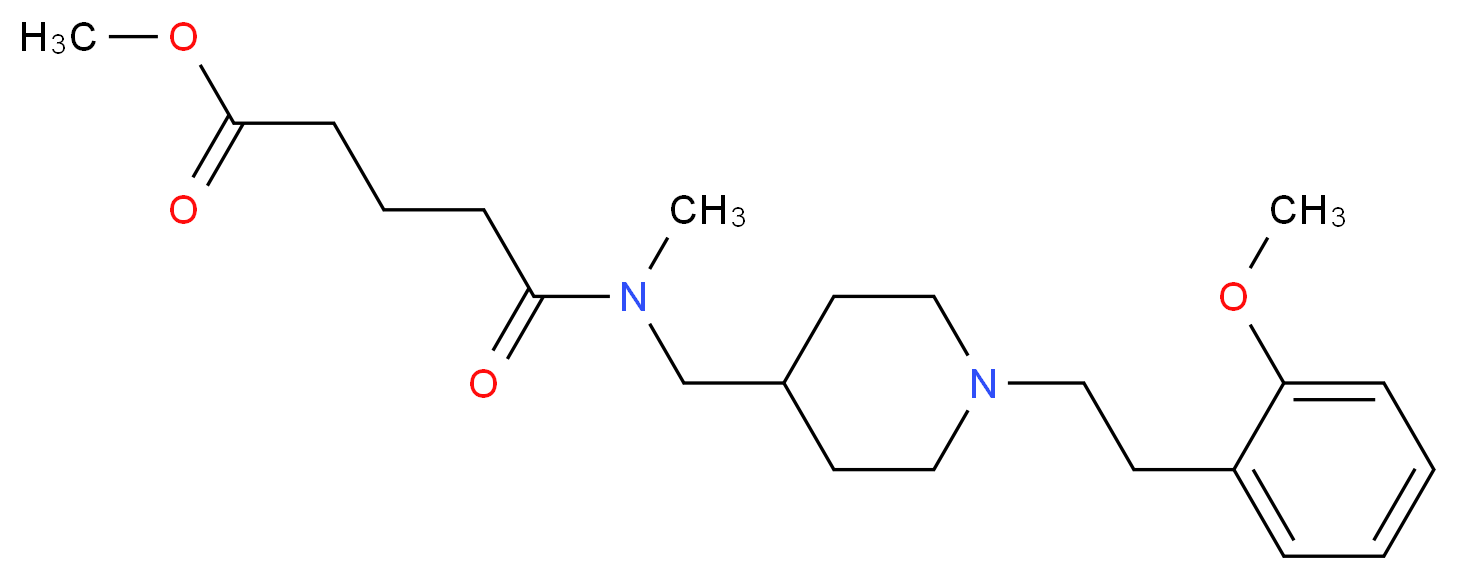 methyl 5-[({1-[2-(2-methoxyphenyl)ethyl]-4-piperidinyl}methyl)(methyl)amino]-5-oxopentanoate_Molecular_structure_CAS_)