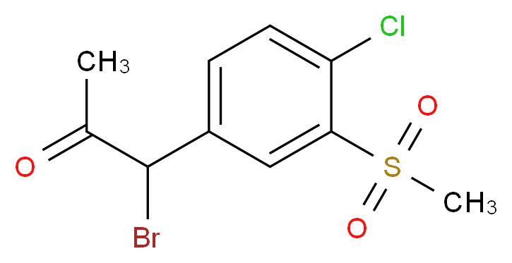 1-Bromo-1-(4-chloro-3-(methylsulfonyl)-phenyl)propan-2-one_Molecular_structure_CAS_914382-89-1)