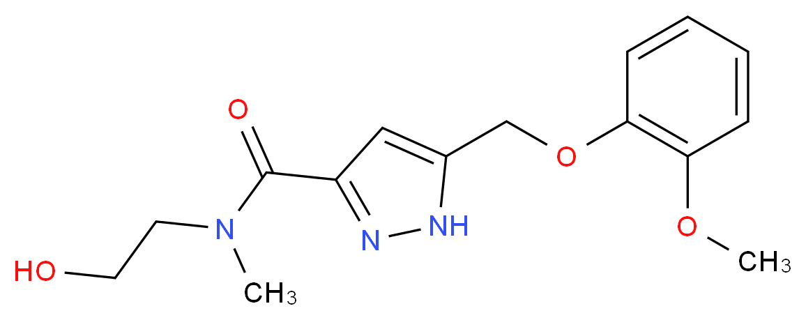 N-(2-hydroxyethyl)-5-[(2-methoxyphenoxy)methyl]-N-methyl-1H-pyrazole-3-carboxamide_Molecular_structure_CAS_)