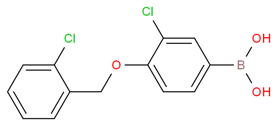 3-Chloro-4-(2′-chlorobenzyloxy)phenylboronic acid_Molecular_structure_CAS_870777-26-7)