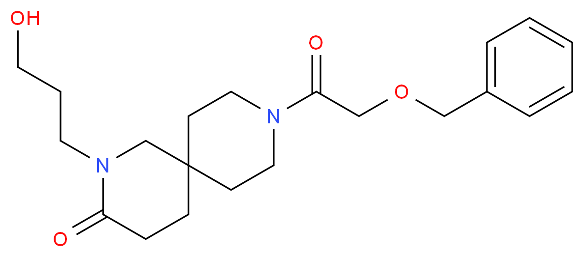 9-[(benzyloxy)acetyl]-2-(3-hydroxypropyl)-2,9-diazaspiro[5.5]undecan-3-one_Molecular_structure_CAS_)