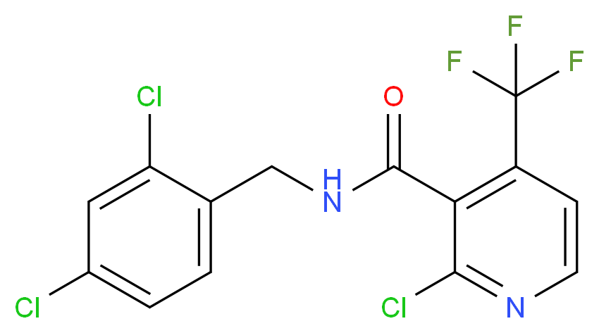 2-chloro-N-(2,4-dichlorobenzyl)-4-(trifluoromethyl)nicotinamide_Molecular_structure_CAS_)