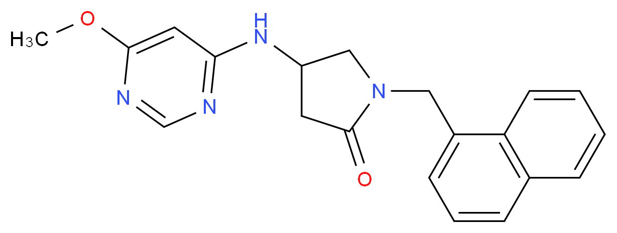 4-[(6-methoxypyrimidin-4-yl)amino]-1-(1-naphthylmethyl)pyrrolidin-2-one_Molecular_structure_CAS_)