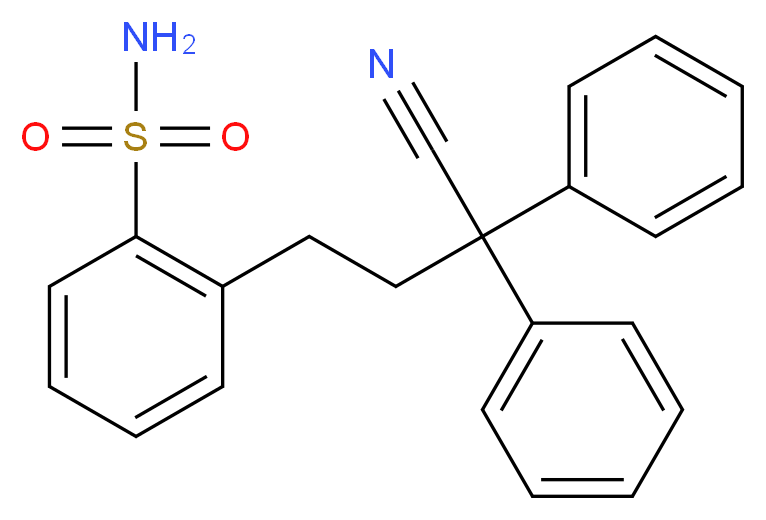 2-(3-cyano-3,3-diphenylpropyl)benzenesulfonamide_Molecular_structure_CAS_)