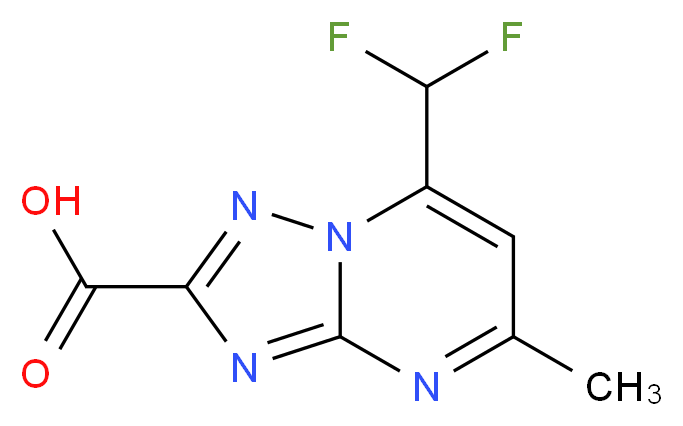 7-(difluoromethyl)-5-methyl[1,2,4]triazolo[1,5-a]pyrimidine-2-carboxylic acid_Molecular_structure_CAS_445025-82-1)
