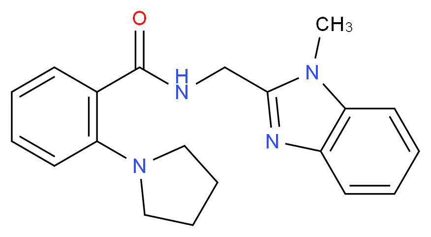 N-[(1-methyl-1H-benzimidazol-2-yl)methyl]-2-pyrrolidin-1-ylbenzamide_Molecular_structure_CAS_)