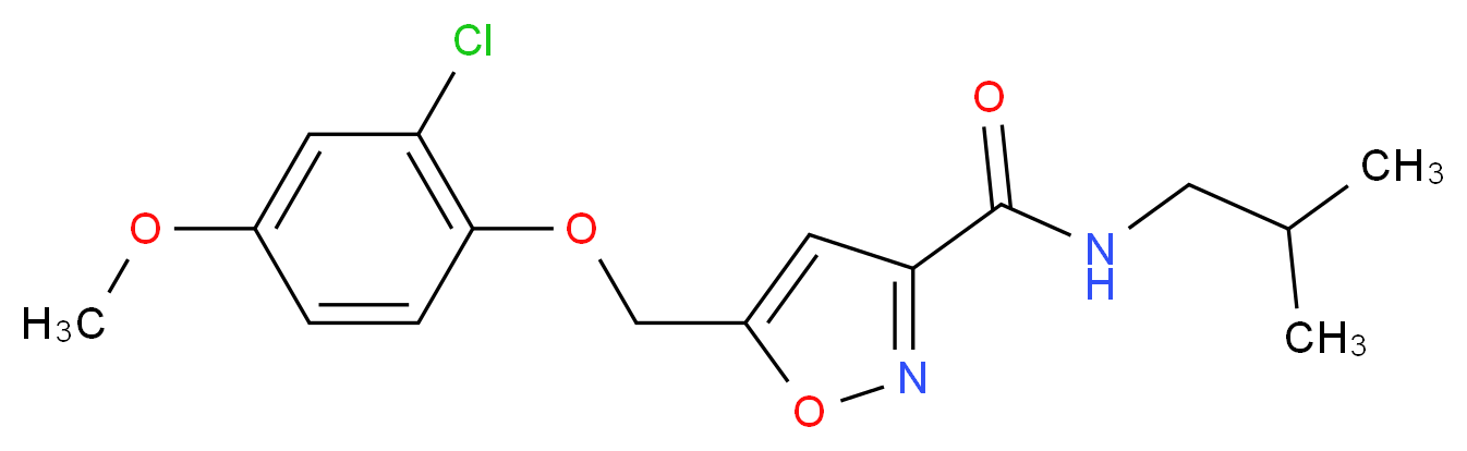 5-[(2-chloro-4-methoxyphenoxy)methyl]-N-isobutylisoxazole-3-carboxamide_Molecular_structure_CAS_)