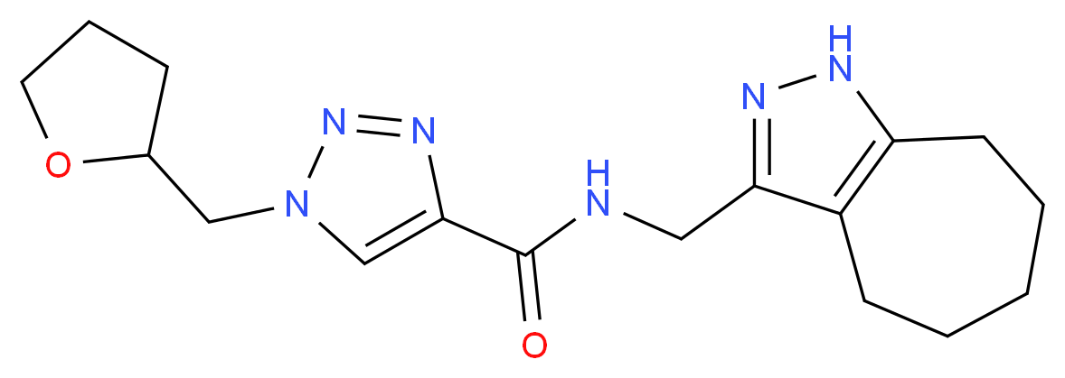 N-(1,4,5,6,7,8-hexahydrocyclohepta[c]pyrazol-3-ylmethyl)-1-(tetrahydro-2-furanylmethyl)-1H-1,2,3-triazole-4-carboxamide_Molecular_structure_CAS_)