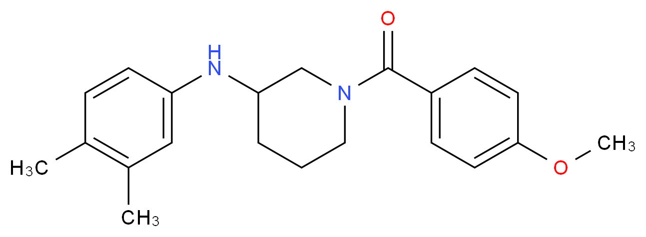 N-(3,4-dimethylphenyl)-1-(4-methoxybenzoyl)-3-piperidinamine_Molecular_structure_CAS_)