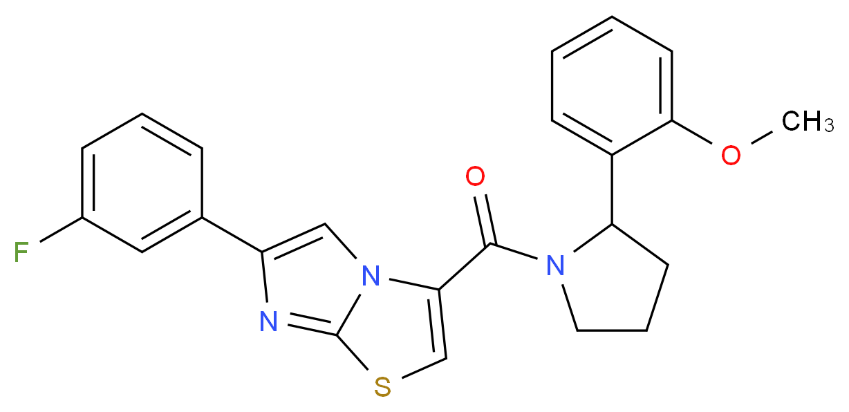 6-(3-fluorophenyl)-3-{[2-(2-methoxyphenyl)-1-pyrrolidinyl]carbonyl}imidazo[2,1-b][1,3]thiazole_Molecular_structure_CAS_)