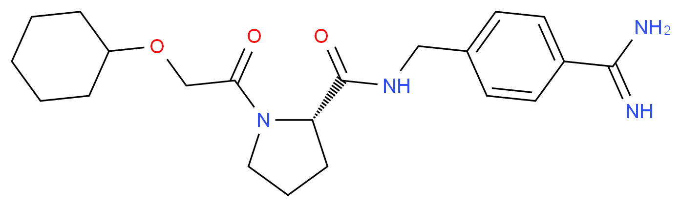 (S)-N-(4-carbamimidoylbenzyl)-1-(2-(cyclohexyloxy)ethanoyl)pyrrolidine-2-carboxamide_Molecular_structure_CAS_)