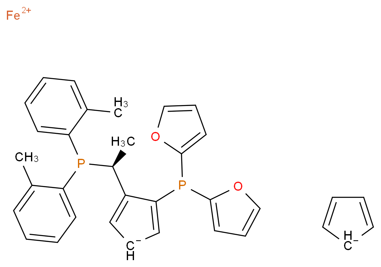 (S)-1-{(RP)-2-[Di(2-furyl)phosphino]ferrocenyl}ethylbis(2-methylphenyl)phosphine_Molecular_structure_CAS_849924-74-9)