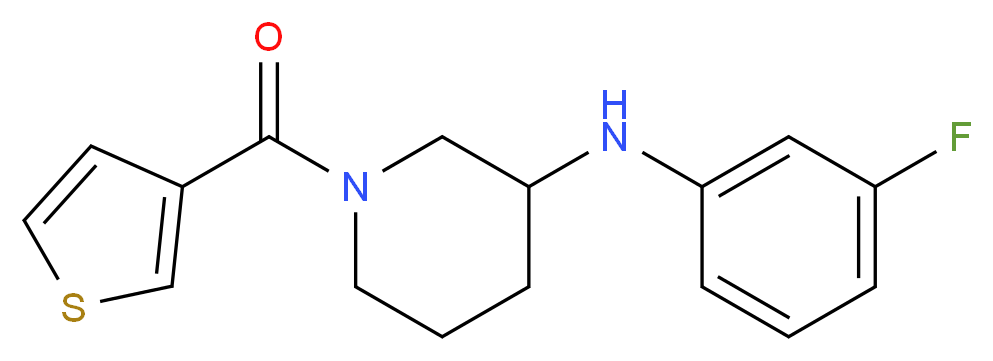 N-(3-fluorophenyl)-1-(3-thienylcarbonyl)-3-piperidinamine_Molecular_structure_CAS_)
