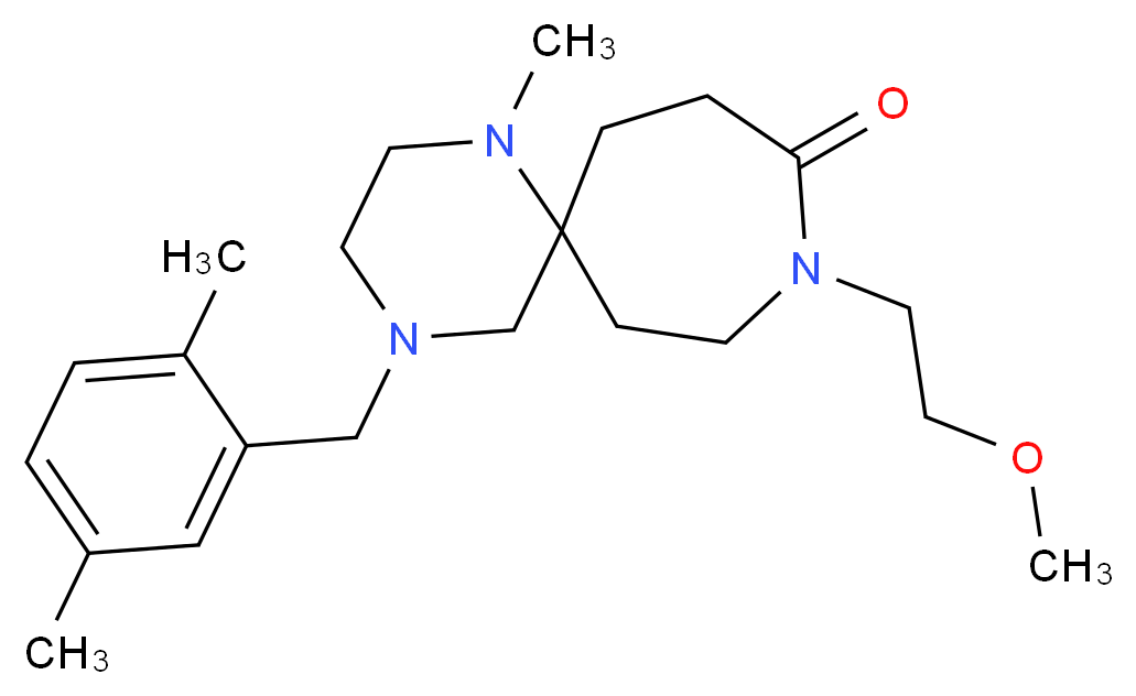 4-(2,5-dimethylbenzyl)-9-(2-methoxyethyl)-1-methyl-1,4,9-triazaspiro[5.6]dodecan-10-one_Molecular_structure_CAS_)