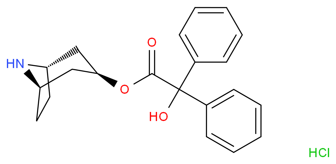 endo-8-Azabicyclo[3.2.1]octan-3-yl 2-hydroxy-2,2-diphenylacetate hydrochloride_Molecular_structure_CAS_63516-30-3)