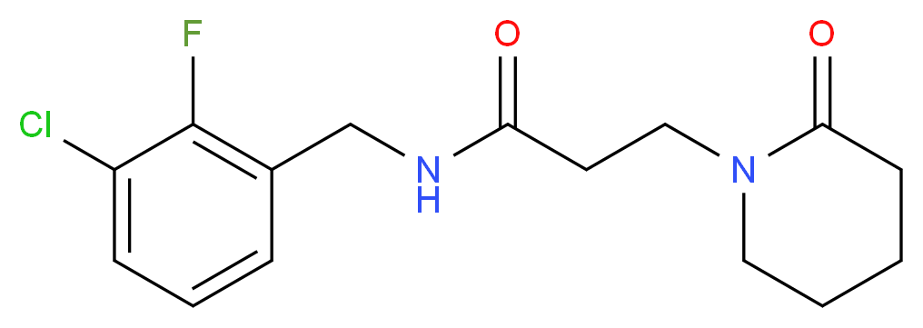 N-(3-chloro-2-fluorobenzyl)-3-(2-oxopiperidin-1-yl)propanamide_Molecular_structure_CAS_)