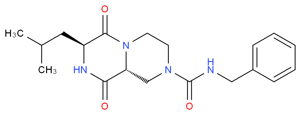 (7S,9aR)-N-benzyl-7-isobutyl-6,9-dioxooctahydro-2H-pyrazino[1,2-a]pyrazine-2-carboxamide_Molecular_structure_CAS_)