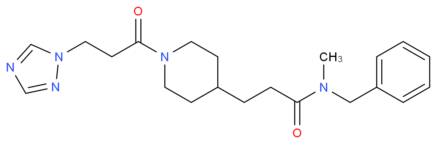 N-benzyl-N-methyl-3-{1-[3-(1H-1,2,4-triazol-1-yl)propanoyl]-4-piperidinyl}propanamide_Molecular_structure_CAS_)