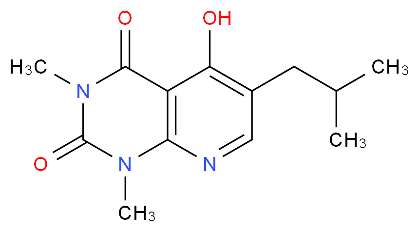 5-hydroxy-6-isobutyl-1,3-dimethylpyrido[2,3-d]pyrimidine-2,4(1H,3H)-dione_Molecular_structure_CAS_)