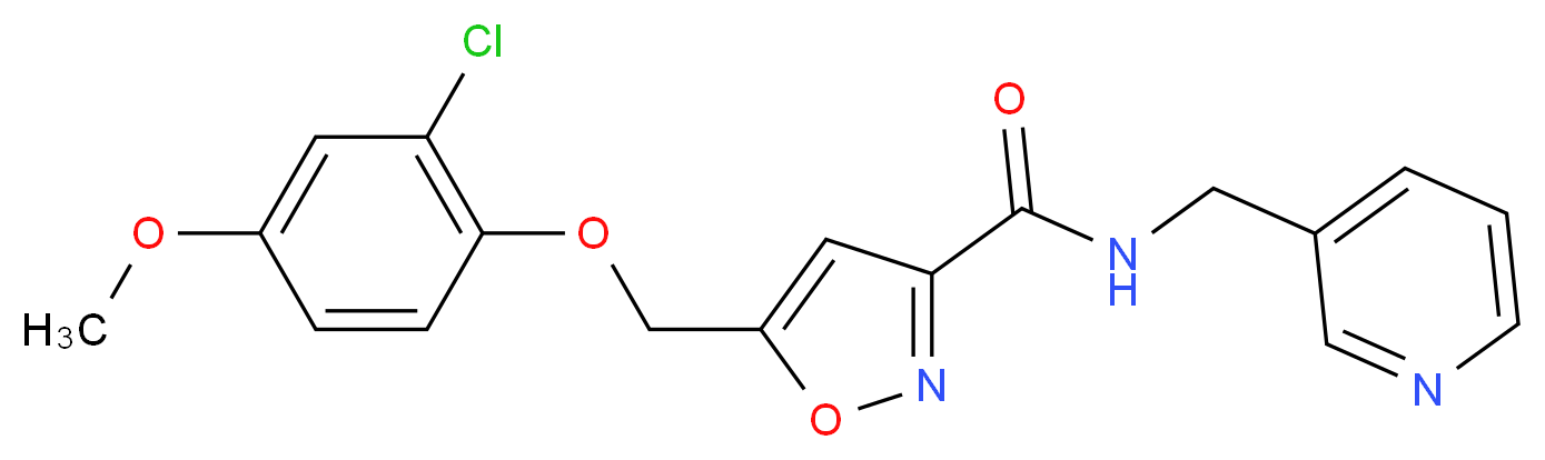 5-[(2-chloro-4-methoxyphenoxy)methyl]-N-(3-pyridinylmethyl)-3-isoxazolecarboxamide_Molecular_structure_CAS_)