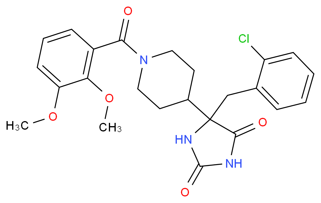 5-(2-chlorobenzyl)-5-[1-(2,3-dimethoxybenzoyl)-4-piperidinyl]-2,4-imidazolidinedione_Molecular_structure_CAS_)