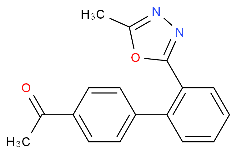 1-[2'-(5-methyl-1,3,4-oxadiazol-2-yl)biphenyl-4-yl]ethanone_Molecular_structure_CAS_)