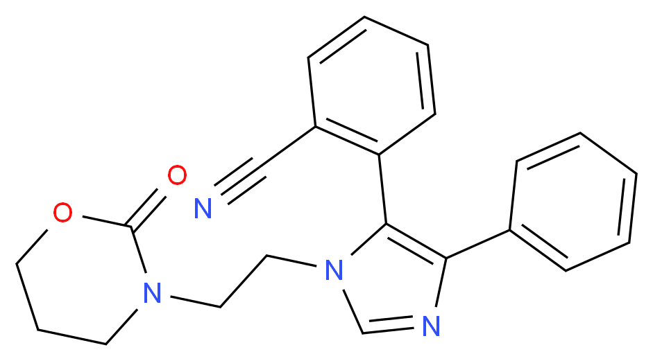 2-{1-[2-(2-oxo-1,3-oxazinan-3-yl)ethyl]-4-phenyl-1H-imidazol-5-yl}benzonitrile_Molecular_structure_CAS_)