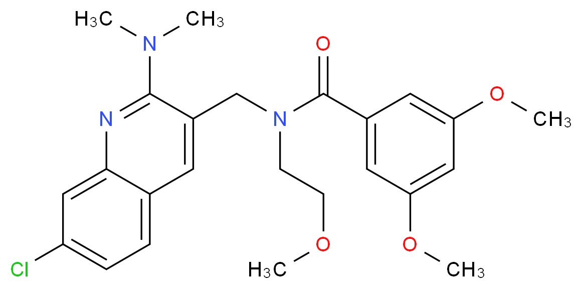 N-{[7-chloro-2-(dimethylamino)-3-quinolinyl]methyl}-3,5-dimethoxy-N-(2-methoxyethyl)benzamide_Molecular_structure_CAS_)