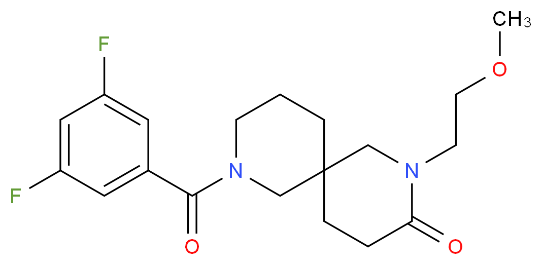 8-(3,5-difluorobenzoyl)-2-(2-methoxyethyl)-2,8-diazaspiro[5.5]undecan-3-one_Molecular_structure_CAS_)