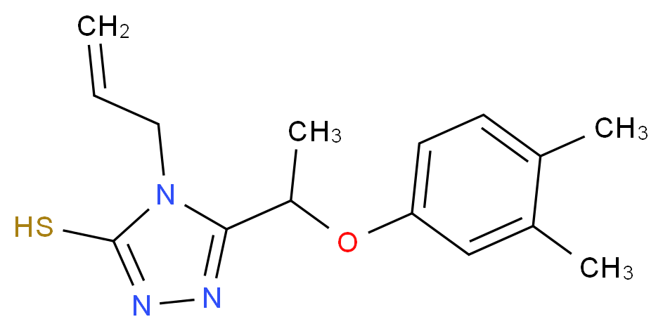 4-Allyl-5-[1-(3,4-dimethylphenoxy)ethyl]-4H-1,2,4-triazole-3-thiol_Molecular_structure_CAS_)