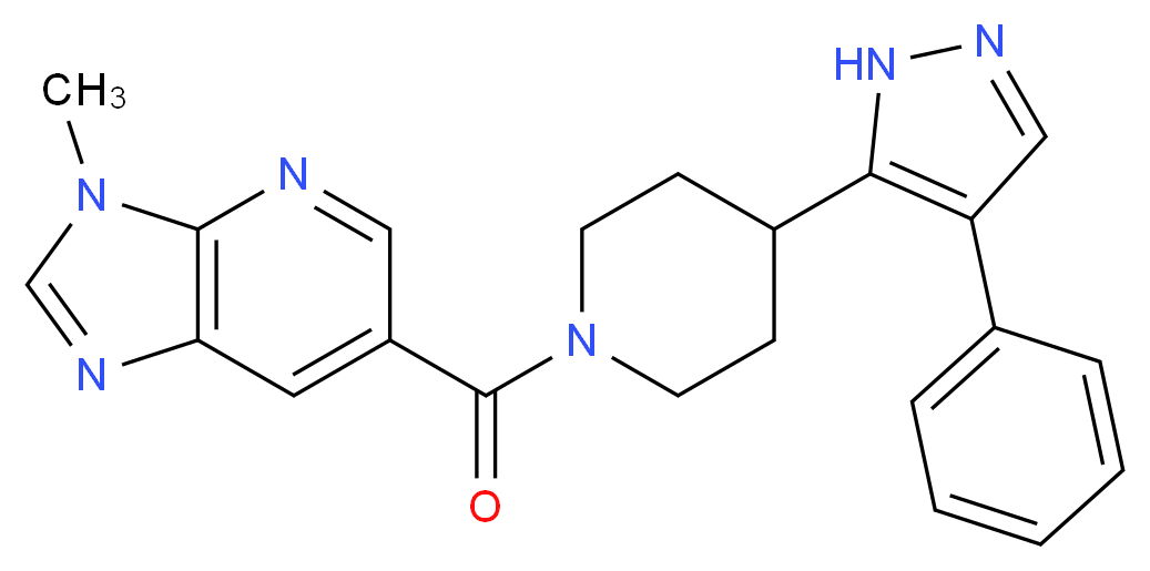 3-methyl-6-{[4-(4-phenyl-1H-pyrazol-5-yl)piperidin-1-yl]carbonyl}-3H-imidazo[4,5-b]pyridine_Molecular_structure_CAS_)