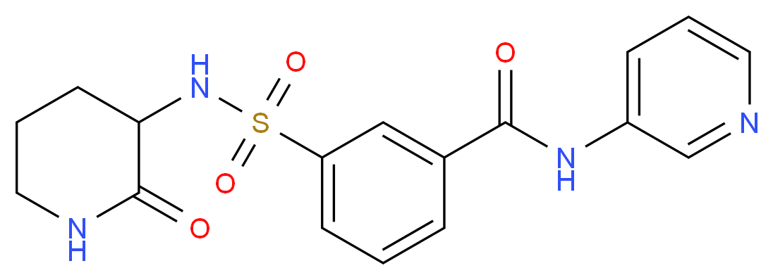 3-{[(2-oxopiperidin-3-yl)amino]sulfonyl}-N-pyridin-3-ylbenzamide_Molecular_structure_CAS_)
