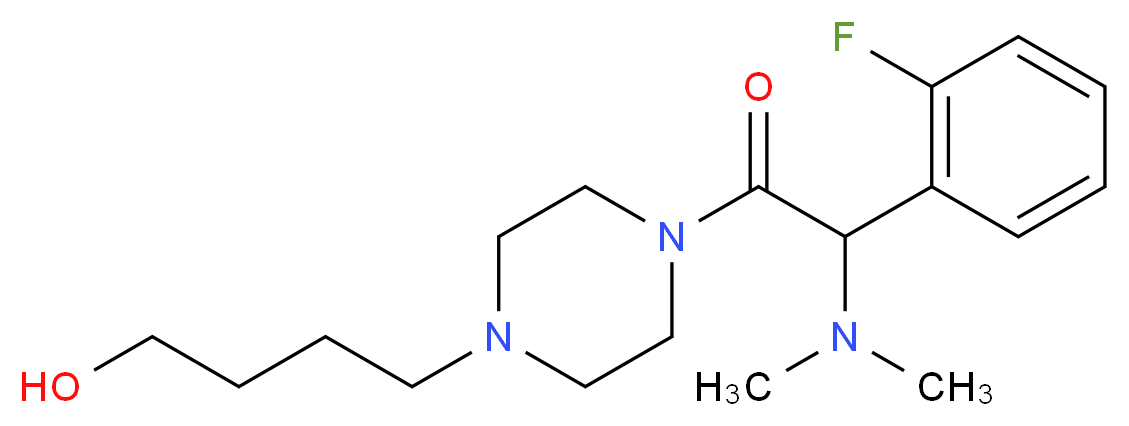 4-{4-[(dimethylamino)(2-fluorophenyl)acetyl]-1-piperazinyl}-1-butanol_Molecular_structure_CAS_)
