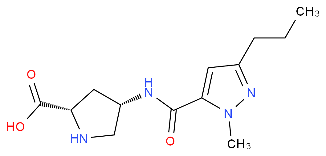 (4S)-4-{[(1-methyl-3-propyl-1H-pyrazol-5-yl)carbonyl]amino}-L-proline_Molecular_structure_CAS_)