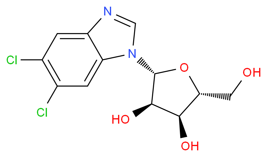 5,6-Dichlorobenzimidazole 1-β-D-ribofuranoside_Molecular_structure_CAS_53-85-0)